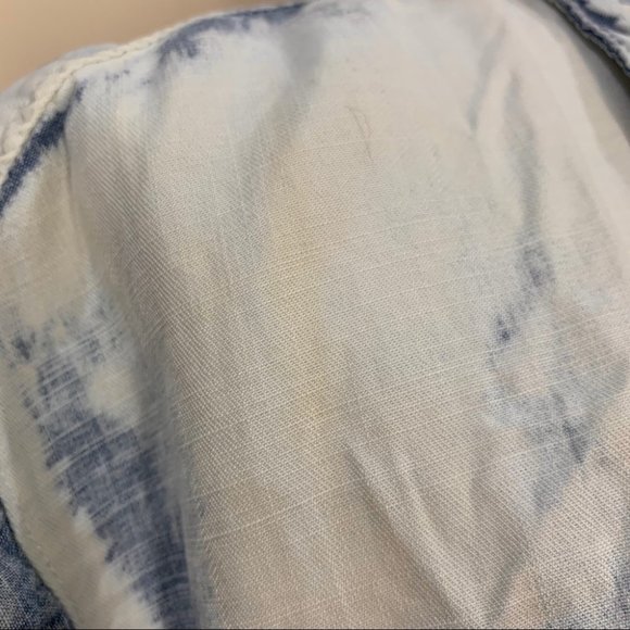 Anthropologie Cloth & Stone Bleached Denim Chambray Dress - Picture 8 of 8